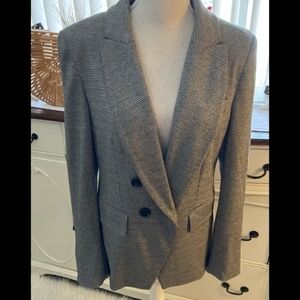 1. State Gray Glen Plaid Double-Breasted Blazer